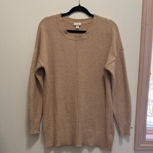 Cozy Beige Crew Neck Sweater